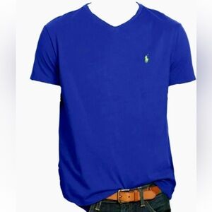 Polo by Ralph Lauren Royal Blue V-neck Tee - Size XL